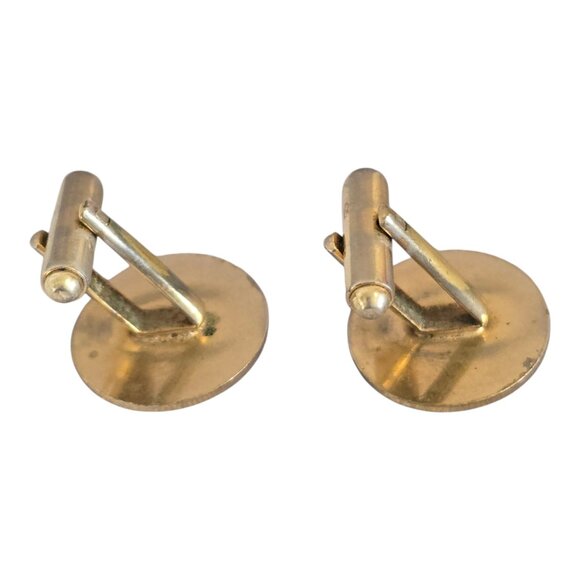 Lot of 4 Vintage Cufflinks Unbranded Pearl Silver Gold Copper - Picture 3 of 9